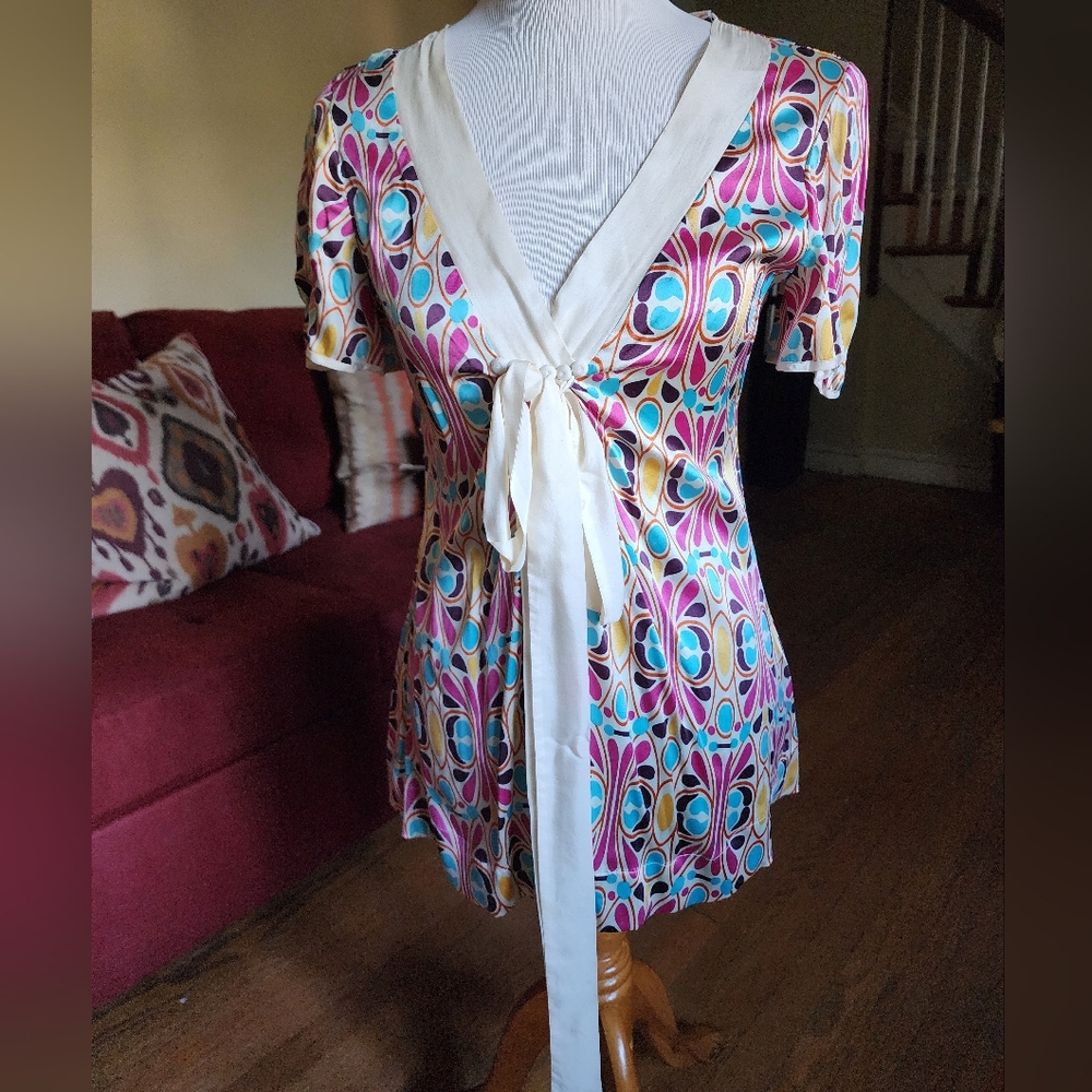 Anthropologie A Common Thread Multicolor Patterned Women's Top